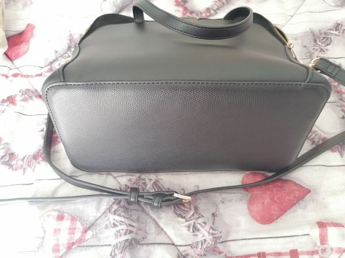 Sac à main & bandoulière en simili cuir et velours - noir avec details doré - Carpisa - photo numéro 8