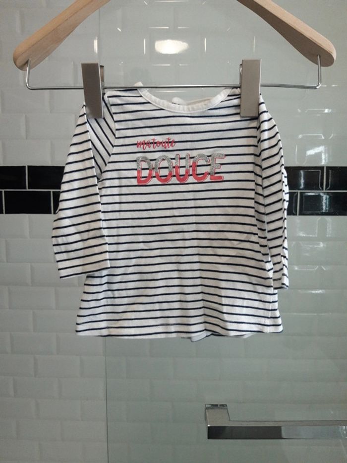 🌸 tee-shirt manches longues fille en 6 mois tape à l'oeil 🌸