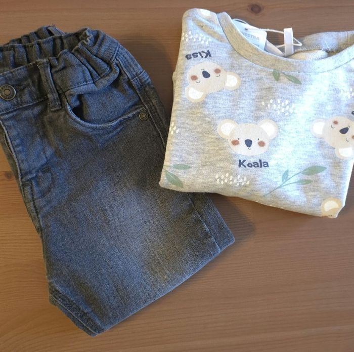 NEUFS (non portés) 😍💙🥰 sweat et jeans 24/36mois (89/92cm) garçon 🥰😍💙 - photo numéro 3