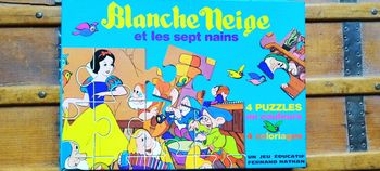 Puzzles Blanche neige et les sept nains. Fernand Nathan. Très bon état