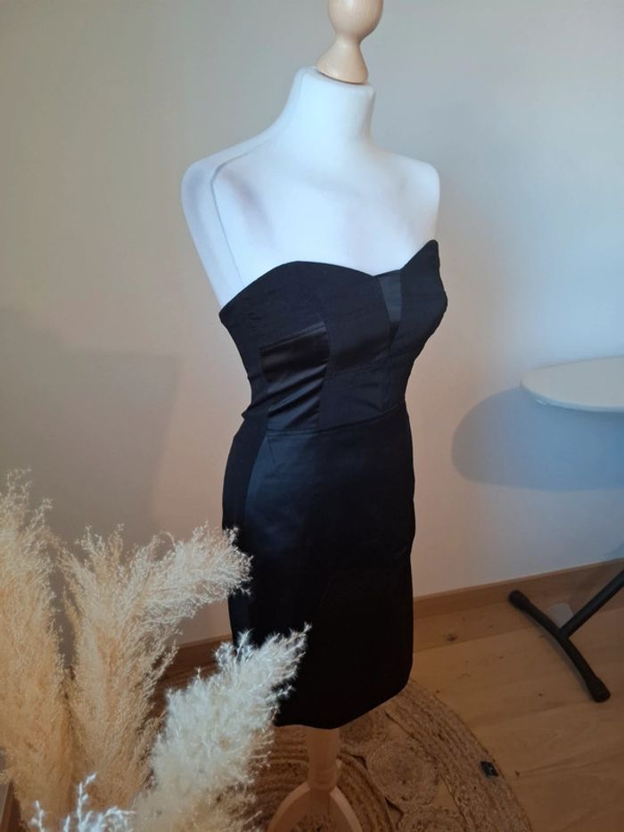 Robe bustier noire satinée Vila taille S 36 - photo numéro 5