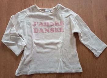 Pull léger Zara gaufré j'adore danser zara