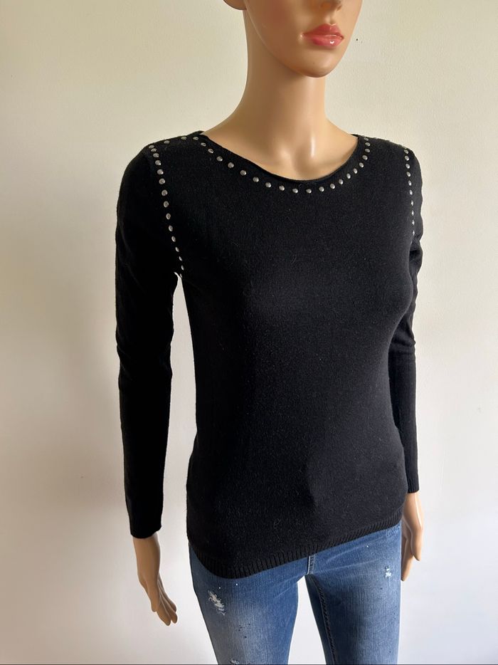 Pull noir à manches longues Morgan taille XS bon état - photo numéro 2