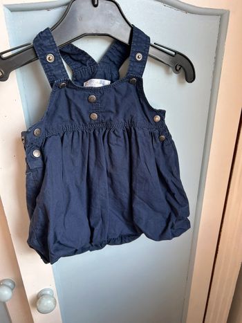 Robe salopette, 3 mois , bleu marine