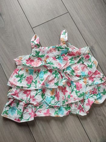 Débardeur 6 mois fleuri