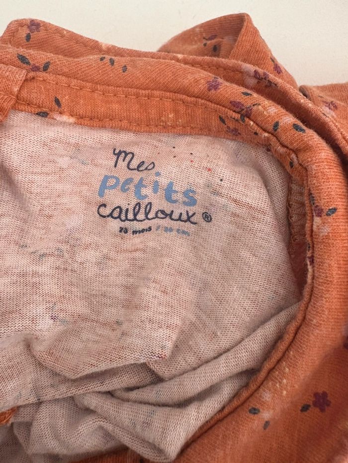 Ensemble T-shirt manches longues & Barboteuse – Mes Petits Cailloux (23 mois) - photo numéro 3