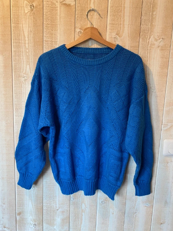Pull en maille bleu - vintage - made in France 🇫🇷