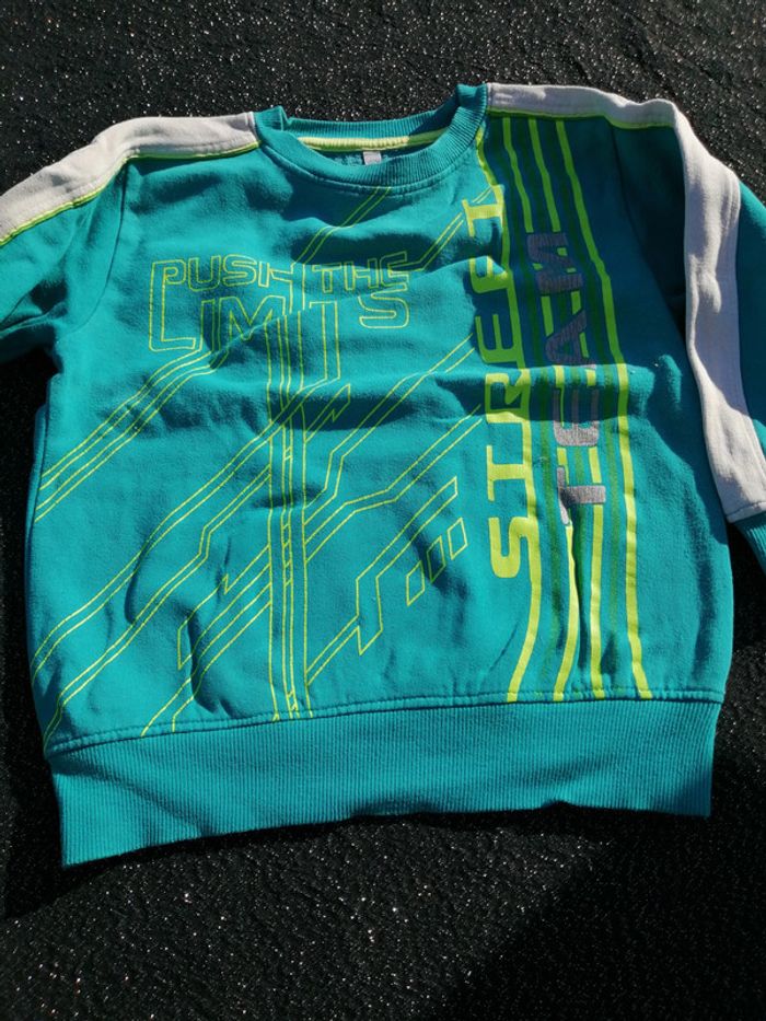 Sweat bleu vert - photo numéro 2