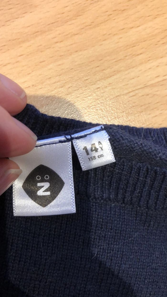 Pull bleu marine Z 14 ans - photo numéro 2