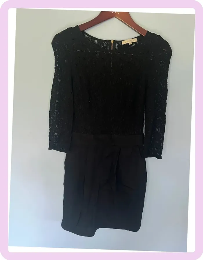 🖤 Robe Sandro Taille 1 – Noir, Dentelle & Élégance Féminine - photo numéro 6