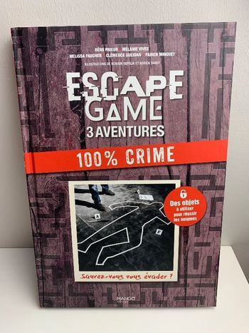 Livre Escape Game 3 aventures 100 % crime Neuf