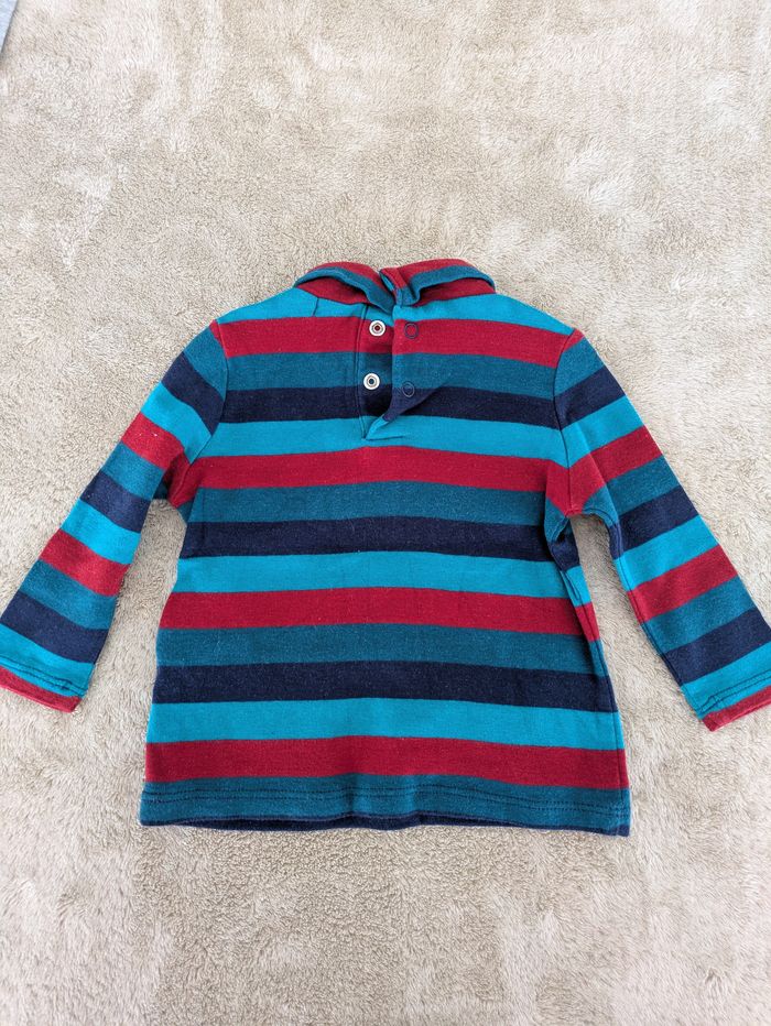 Col Montant Bébé Rayé et Motif Boxe - photo numéro 3