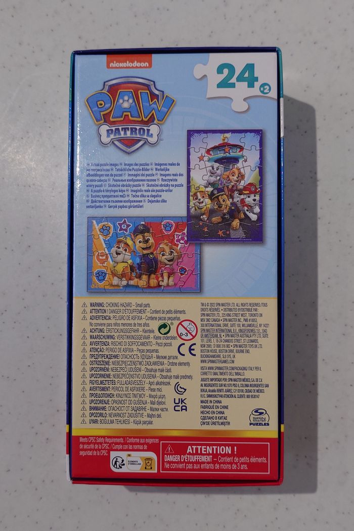 Puzzles Pat Patrouille en relief 24 pièces (x2) 3 ans et+ - photo numéro 2