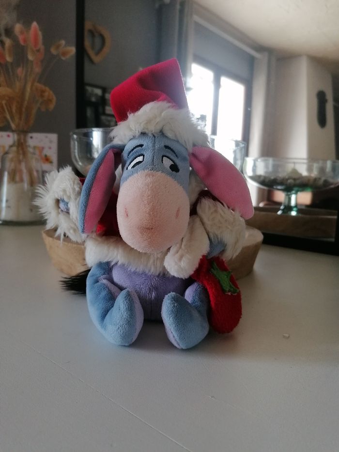 Peluche ou doudou bourriquet Noël