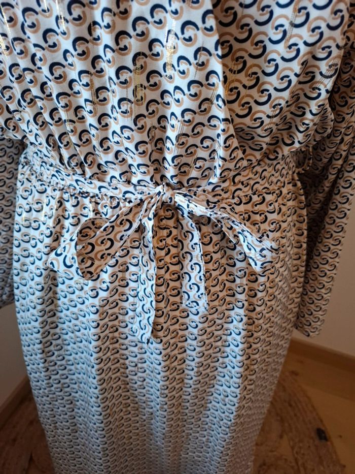 Robe longue blanche à motifs Lin H.C taille L/XL 40/42 - photo numéro 5