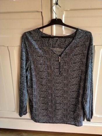 T shirt imprimé noir T50 Damart femme