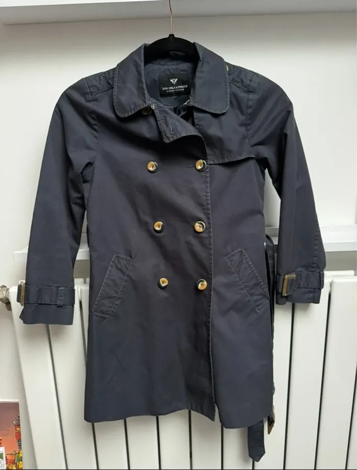 Trench bleu marine Zara fille 7/8 ans