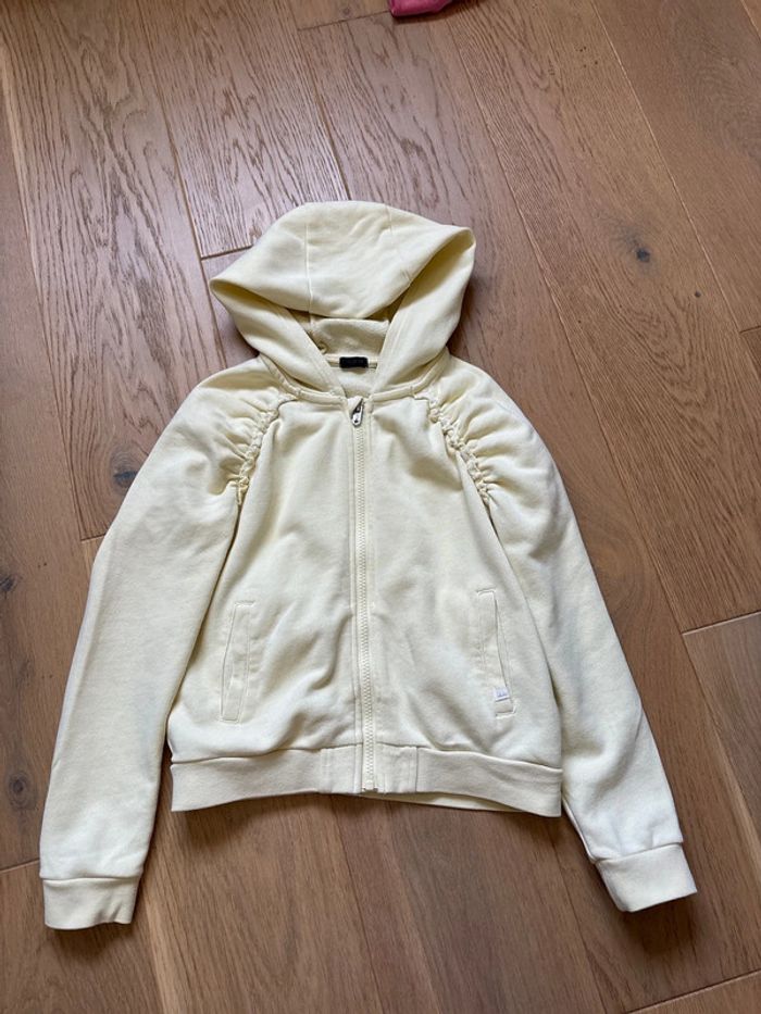 Gilet zippe ikks 8 ans jaune pale