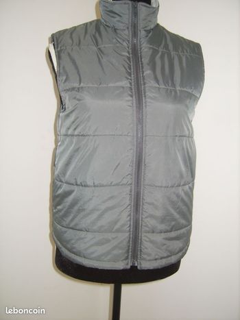 Doudoune sans manches grise 12 ans