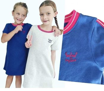6 ans robe sweat Gémo ( robe bleue en vente uniquement )