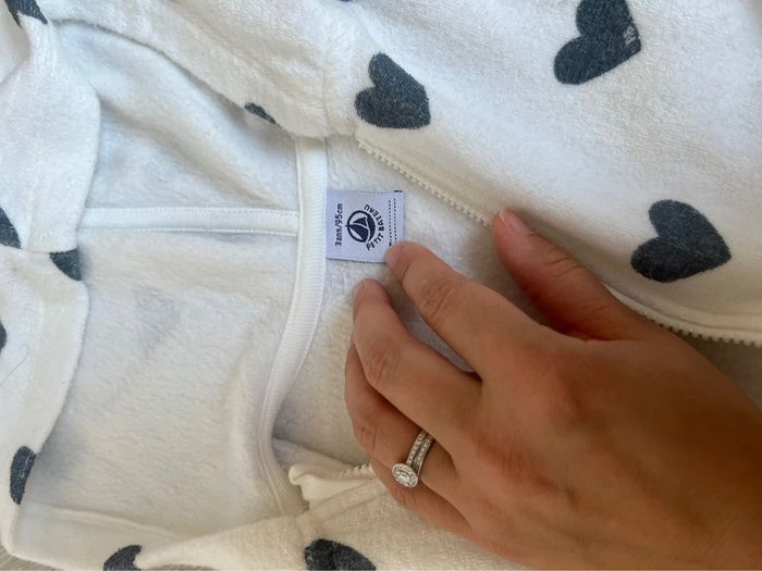 Gilet coeur bleu fille petit bateau - photo numéro 2