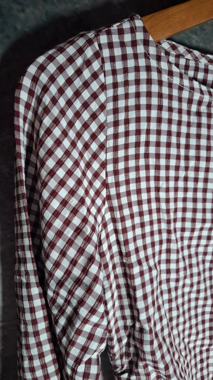 Top vichy marron - photo numéro 2