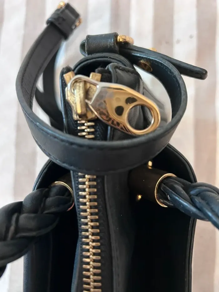 Sac noir Sonia Rykiel cuir noir - photo numéro 6