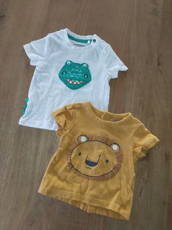 Lot de 2 t-shirts jungle 3 mois