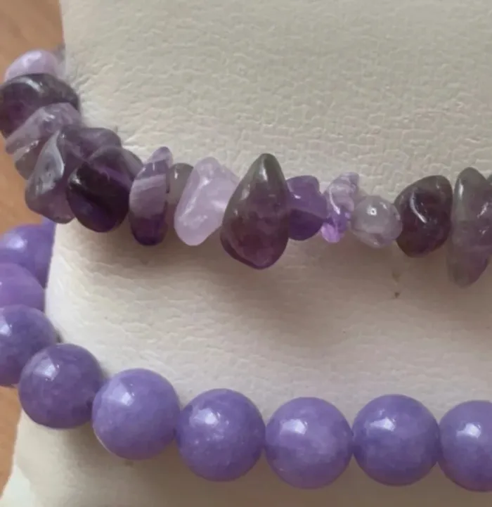Set 2 bracelet 💯 artisanal amethyst 🍭🍭 - photo numéro 2