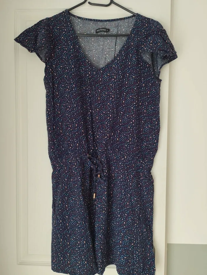 Robe d'été bleu colorée in extenso 36