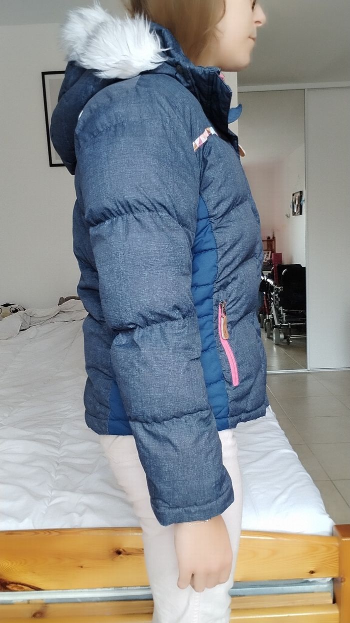 Manteau doudoune hiver bleu marine pour fille - photo numéro 3