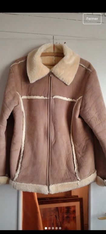 Blouson en peau molletonné