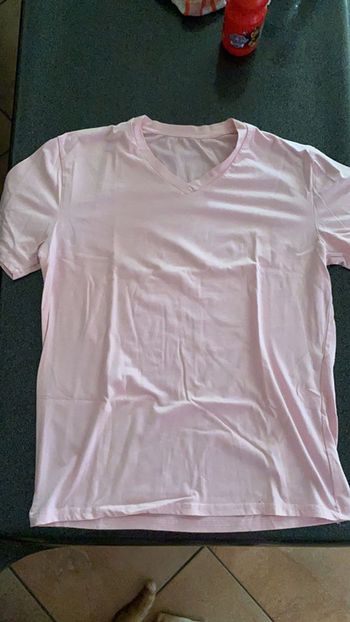 Teeshirt unis rose M