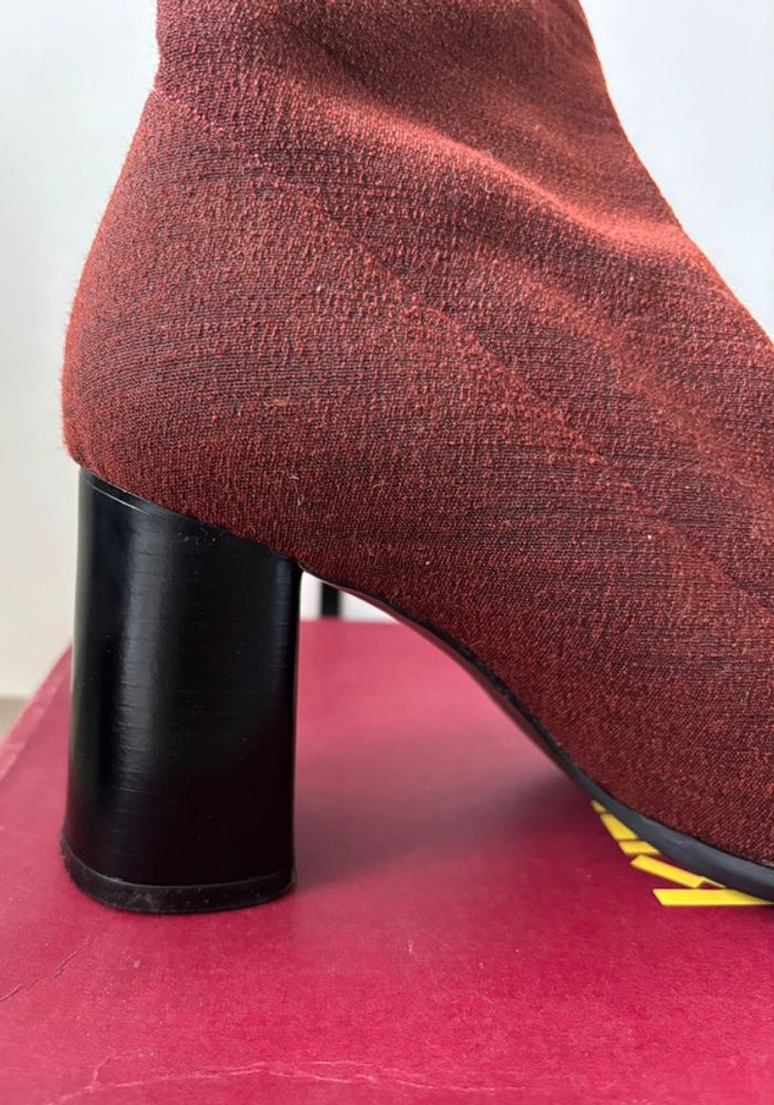 Bottines Kenzo Laine et Cuir Couleur Carmin T.40 - photo numéro 4