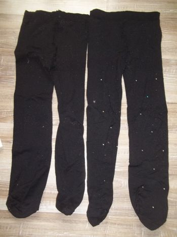 Lot 2 collants noirs fantaisie 70D Tex 4/5 ans