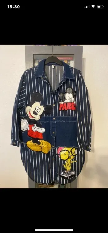 superbe veste en jean Mickey 48/50 Peter.Pan