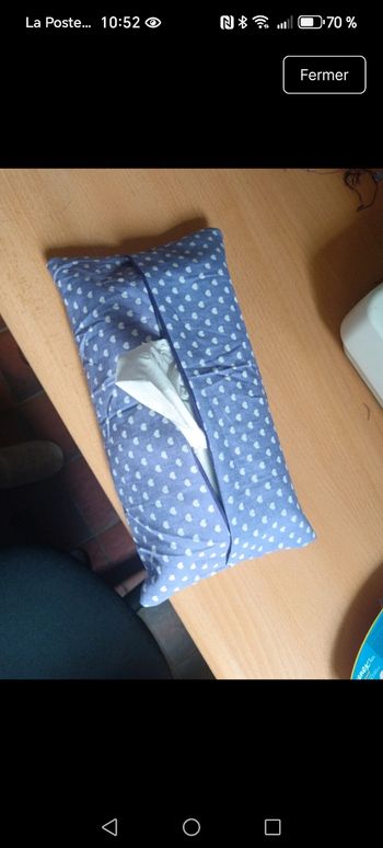 Housse boîte mouchoir papier 