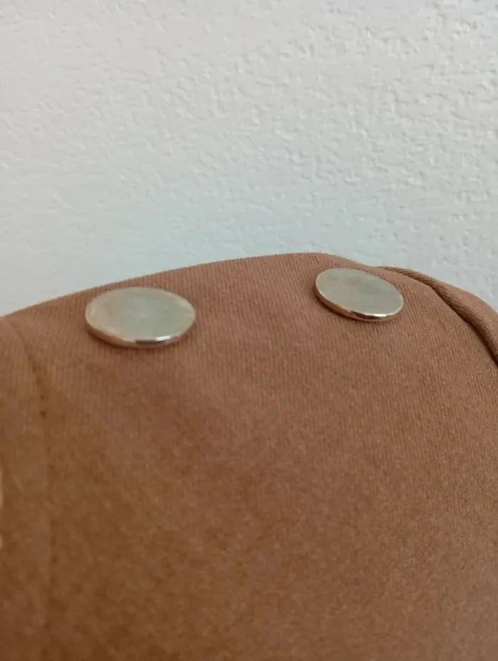 Robe courte Zara s femme camel robe habillé classe - photo numéro 4