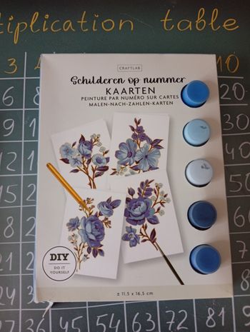 Peinture par numéro sur cartes