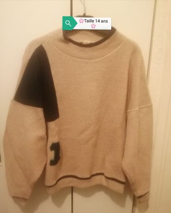 🌸Pull laine beige /marine Taille 14 ans mixte "Levi's" 🌸