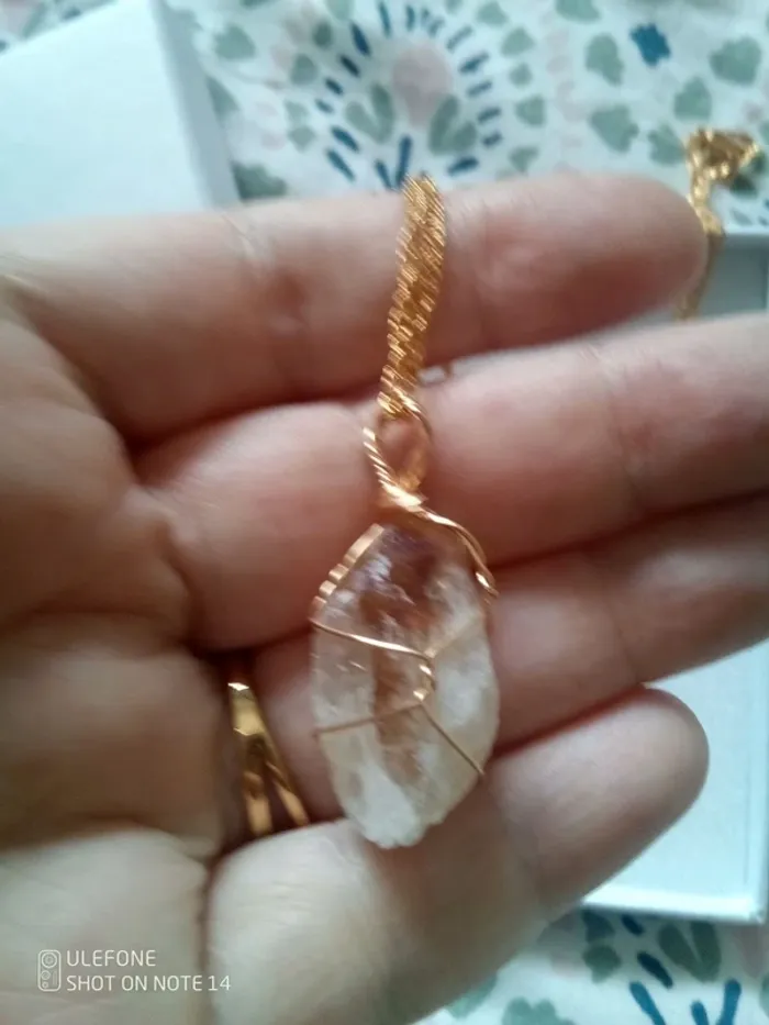 Collier citrine pierre naturelle porte bonheur - photo numéro 2