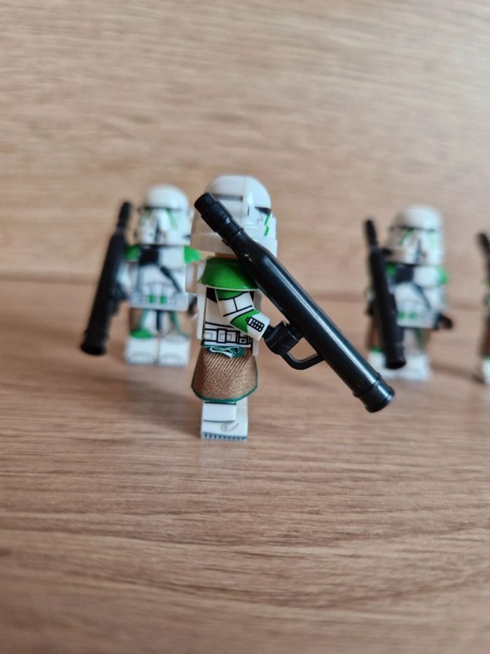 Figurines type lego 4 clones vert star wars - photo numéro 4