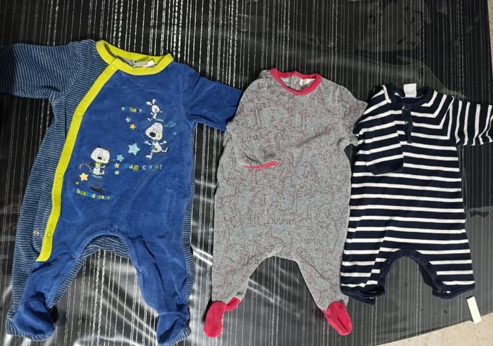 Lots de 3 pijamas bébé garçon 3 mois