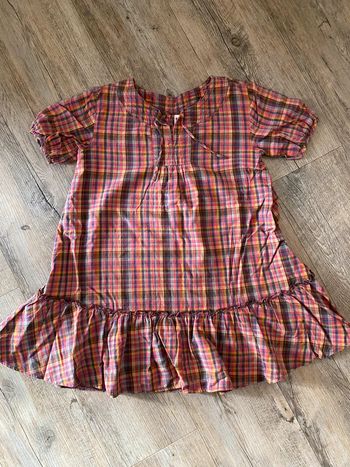 Robe tunique a manches courtes à carreaux 8 ans okaidi