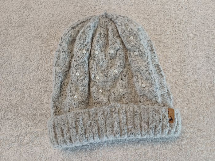 Bonnet Tape à l'œil gris 10/14 ans (réf perso G-Q13)(familleac72)