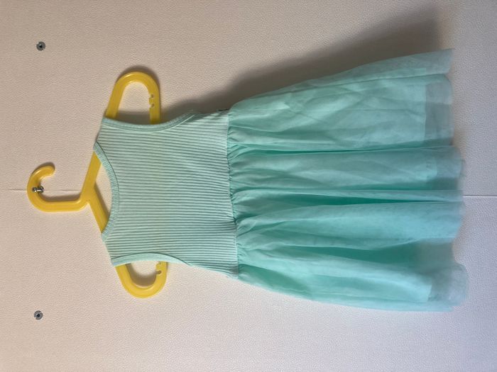 ensemble robe fleuri avec tulle et gilet court - photo numéro 5