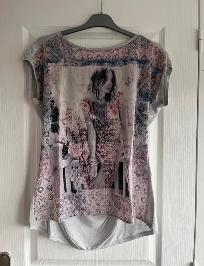 Tee-shirt long camaïeu - photo numéro 4