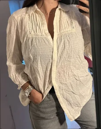 Chemise vintage chic parisienne - neuve - taille 40
