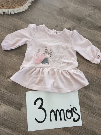 🌞 Robe rose pâle 3 mois