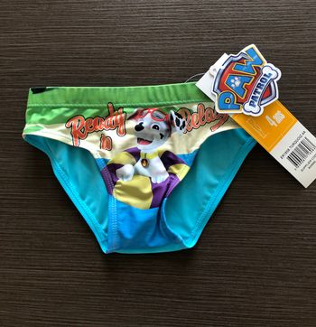 slip de bain garcon pat patrouille 4 ans